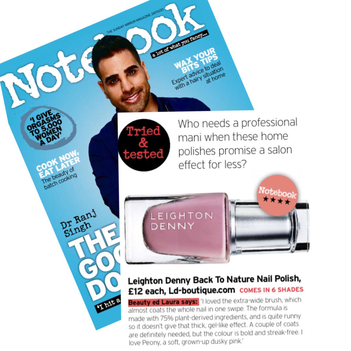 Leighton_Denny's tweet photo. Great press this weekend... big thanks to @DailyMirror & @DailyMailUK for featuring my top tips and products.
SHOP NOW > https://t.co/LcLmZhF8PO #LeightonDenny #nails #recentpress (@_nbpr_ ) https://t.co/Tdvi5TjPU2