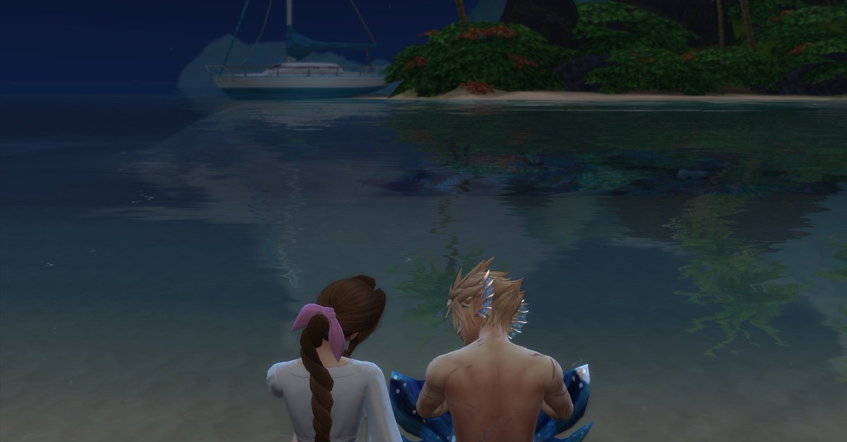 Remember how I talked about looking for stuff for that mermaid au in the Sims? Yeah, I found it #Clerith  #クラエア