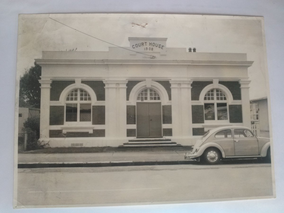 Continuing Main St. photodocumentary pre & post Covid: Now, our very own Pouhere Taonga whare, handcrafted by local joinery firm Thomson & Georgeson, opened 1908 1. Otautau Courthouse c1960's, CC BY; 2. Now a museum in 2008, CC BY; 3 & 4. In the time of Covid, May 2020, CC BY