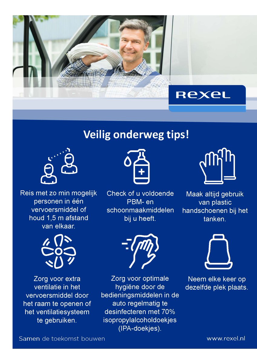 Hoe gaat u in deze tijden veilig op weg naar het project of de klus? Bekijk de tips hieronder!