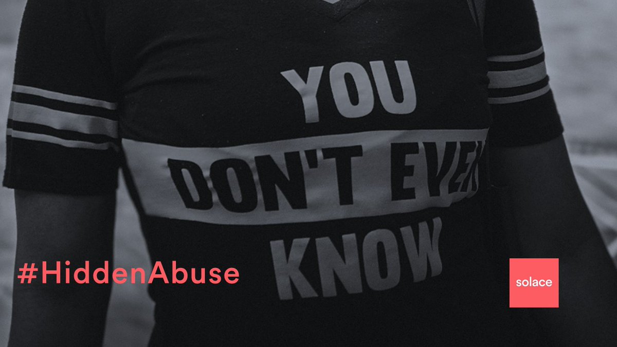 We understand that you try to hide the abuse that is happening to you. You might think that other people don't know or they won't believe you. Believe this. We are here to help you. Call Solace Advice Line - 0808 802 5565 or email advice@solacewomensaid.org #NotAlone