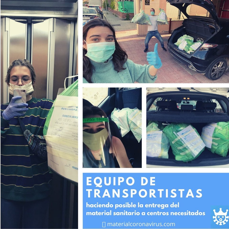 C_dPaz's tweet photo. #COVID19 Un grupo de jóvenes de la @ComunidadMadrid salvan vidas comprando, fabricando y distribuyendo #materialsanitario y alimentos, a través del proyecto @MaterialCorona de @Misioncebu ¡Necesitan ayuda! https://t.co/azlHpH2nSu #Solidaridad #EmergenciaSocial https://t.co/c4GGuZ6jV2