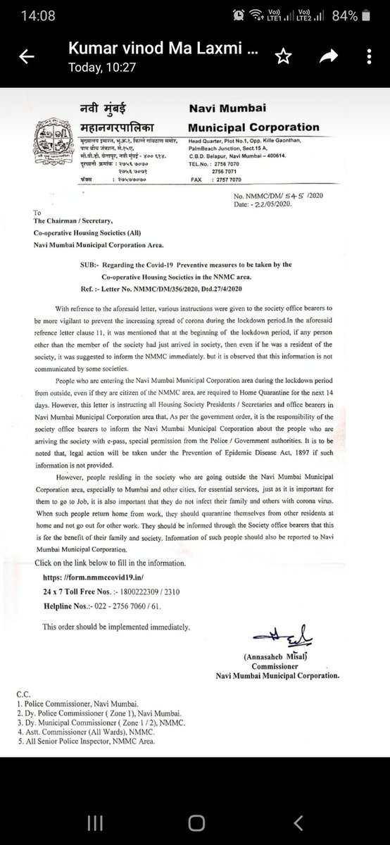 Shan_Sci's tweet photo. @Navimumpolice sir, I received a document in one of the whats app group related to covid 19..sir could you kindly validate its authetanticity https://t.co/ssI4mtowwD