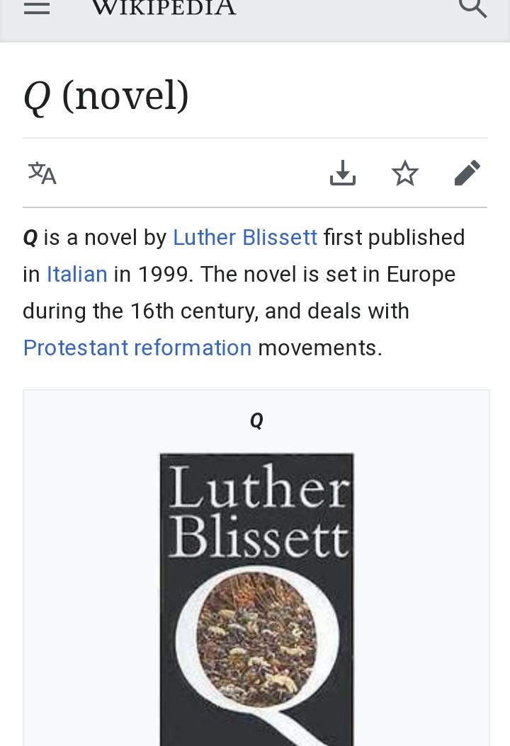 "The book spans 30 years as he is pursued by 'Q' (short for "Qoèlet"), a spy for the Roman Catholic Church cardinal Giovanni Pietro Carafa."How many Jesuits are in the Trump administration? https://en.m.wikipedia.org/wiki/Q_(novel) 