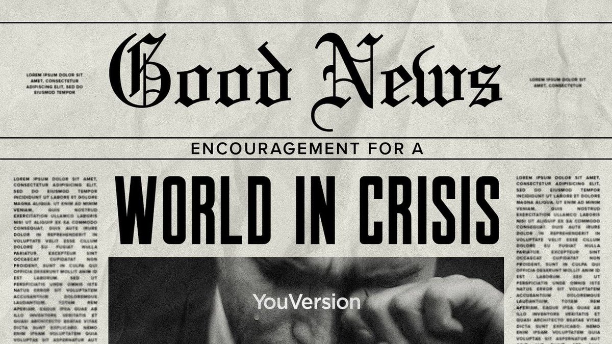 bevcc2000's tweet photo. I just finished day 2 of the @YouVersion plan 'Good News: Encouragement for a World in Crisis'. Check it out here: https://t.co/1RWnxZFlJi https://t.co/vJ7IoGjJe0