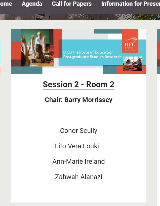 DCU_IoE_PGSR's tweet photo. #DCUunconfPGR: Join Conor, Lito, Ann-Marie & Zahwah, chaired by @BarMorr, as they explore the areas of #interraterreliability & #validity | #collaborativeprofessionalism | #primaryteacher #vulnerabilities | #challenges in teaching & learning #socialstudies in Saudi Arabia https://t.co/5zPf33I9l4