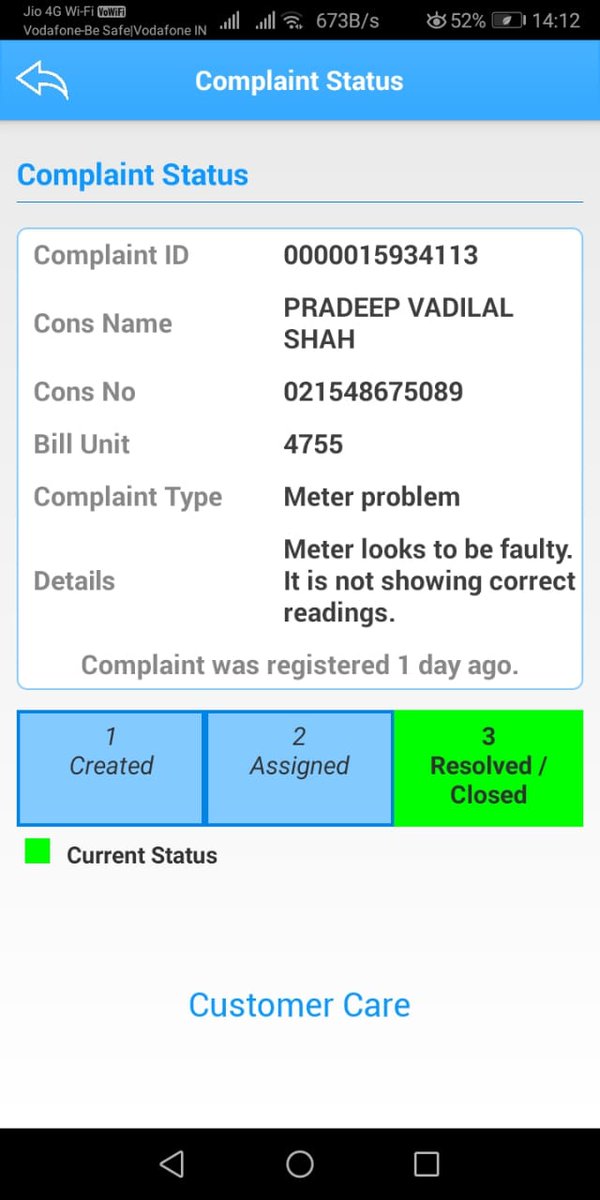 shahromil123's tweet photo. @Sekalyan1 @MSEDCL @CMDMSEDCL @Mibadlapurkar @RahulSh41768367 

We have raised the complaint for faulty meter. We have normal consumption of 150 units however from last 2 months our meter is capturing very less units. The MSEB has closed the complaint without any resolution. https://t.co/VHMQm9Bcle