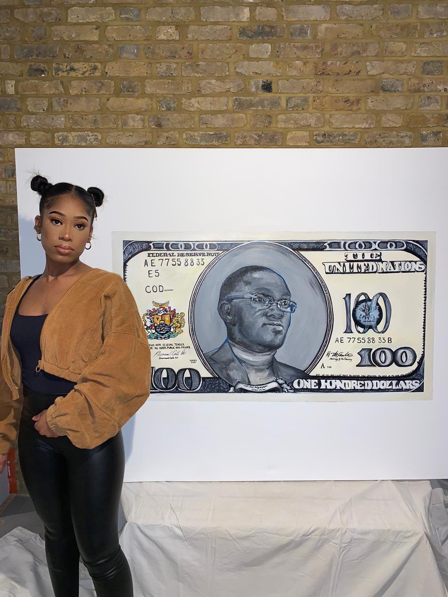 ConnectCity_'s tweet photo. We love this thought provoking piece by our in house artist @shamdeanna. 

Picture of @TobiAdegboyega_ on a dollar note ! 

Look below to see the process ! 

#ConnectNation 
#Creative 
#Art https://t.co/20QXztrQyN