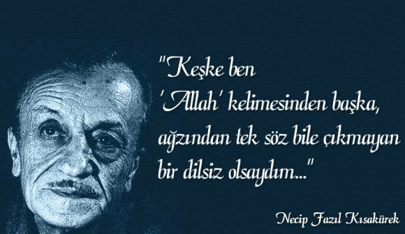 <a href="/BY/">Binali Yıldırım</a> Allah rahmet eylesin mekanı cennet olsun inşallah. Üstad'tan biz razıyız Allahta razı olsun. #NecipFazılKısakürek