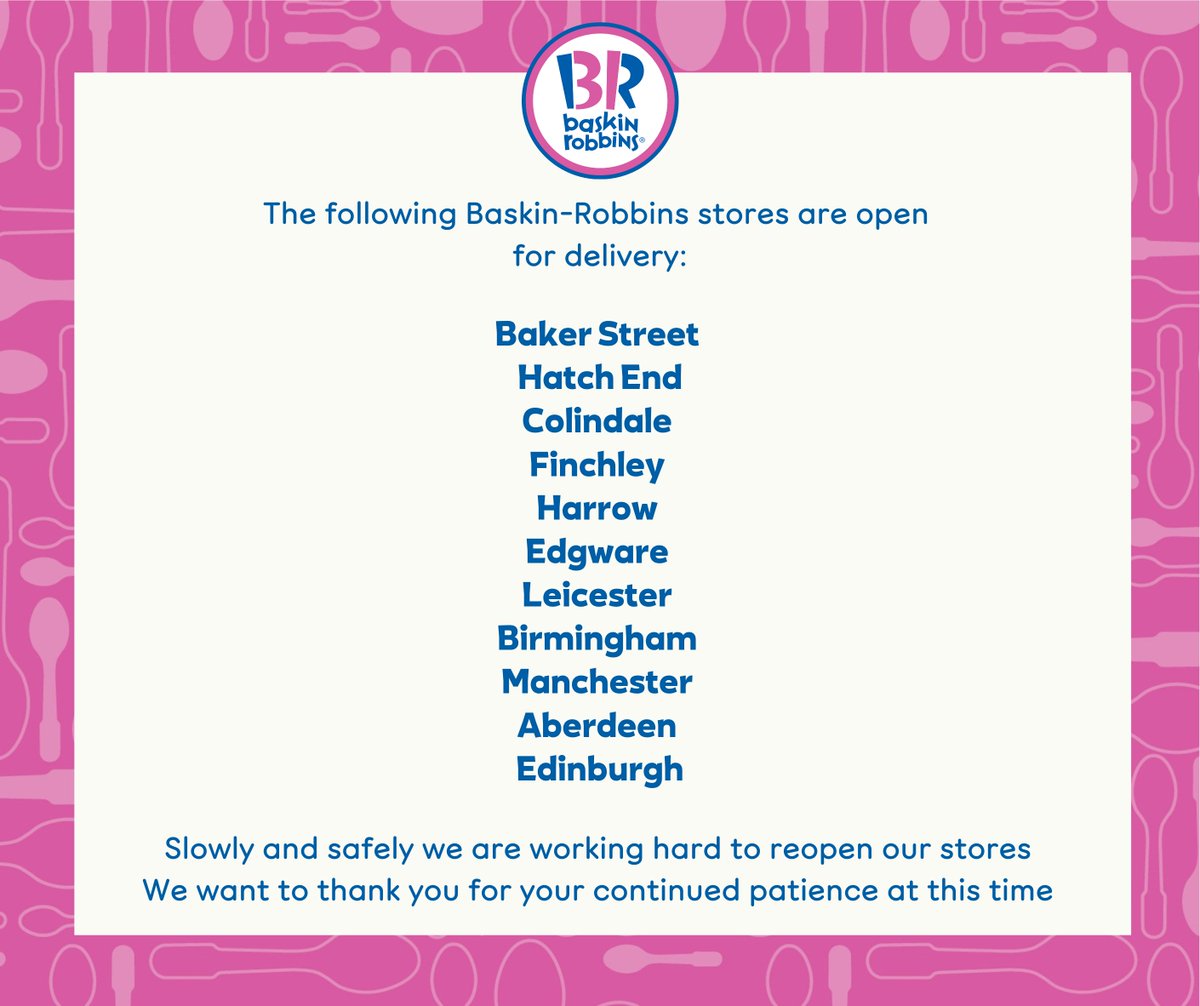 Baskin Robbins Uk On Twitter Find Us On Deliveroo And Uber Eats Hooray