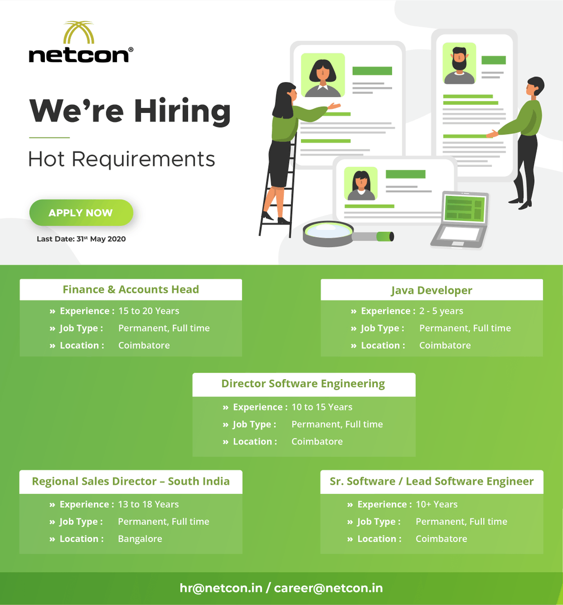 netcondotin's tweet photo. We Are Hiring for Multiple Opportunities
Click here to apply: https://t.co/g4f2Mqx5bL https://t.co/FKxnmNuayY