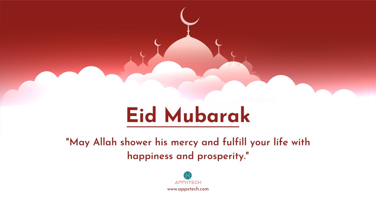 Appxtech1's tweet photo. "May Allah shower his mercy and fulfill your life with happiness and prosperity.

#HappyEidulFitr2020 #EidulFitr2020 #EidulFitr #EidalFitr #Eid #Eid2020 #EidWishes #EidMubrak #EidulDua #Appxtech #happyeid #eidaladha #celebrations #happiness #mubarak #eiduladha #allah #ramadan https://t.co/XxzGivOG0h