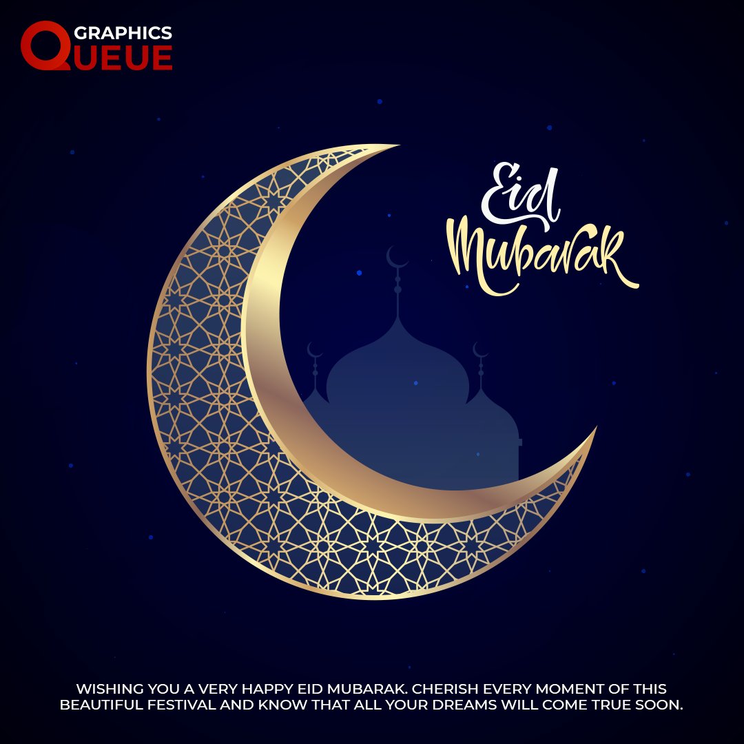 GraphicsQueue's tweet image. Eid Mubarak!
Wishing you a very Happy Eid Mubarak. Cherish every moment of this beautiful festival and know that all your dreams will come true soon.
#graphicsqueue #graphicdesign #design #designagency #eid #eidmubrak #eidgifts #eidi #ramadan #islam #muslim