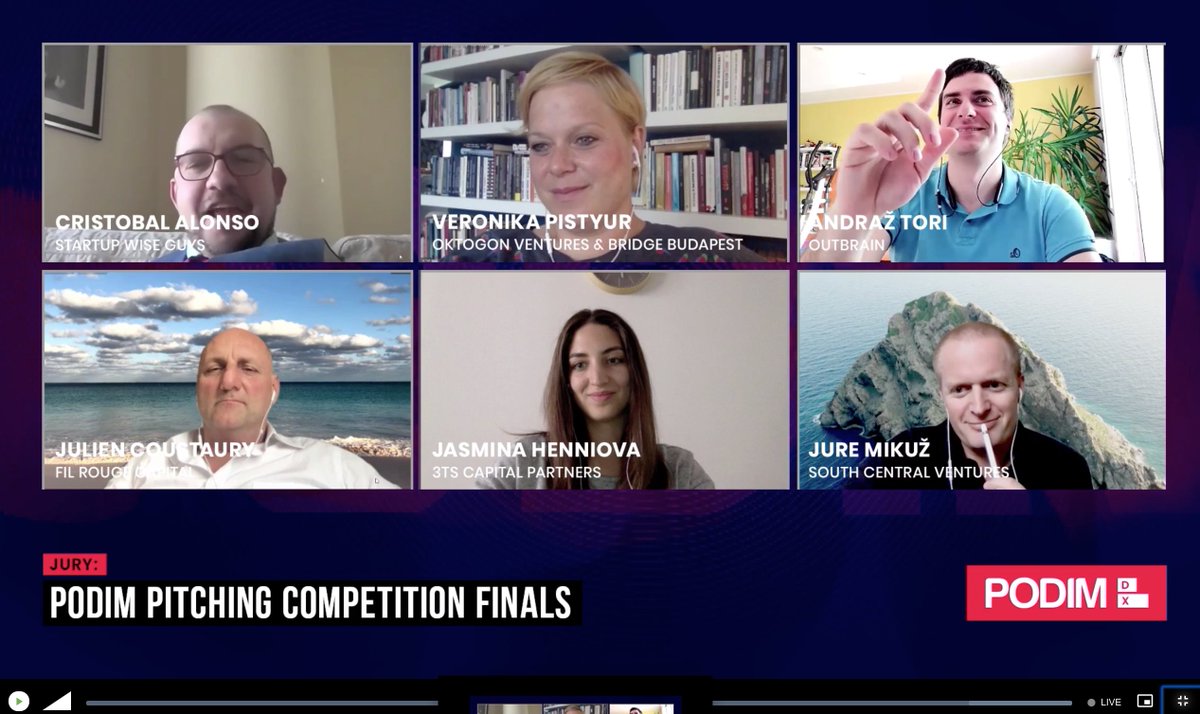 jasminahenniova's tweet photo. Last week's remote jurying at @podimconference finals 🚀 Congrats to the Farseer team for winning the competition and the #PodimDX team for being #bold and #agile and putting this online conference together 👏 @urbanlapajne #startups #technology #remote #covid19 #techevents https://t.co/lh6eWTfB4z