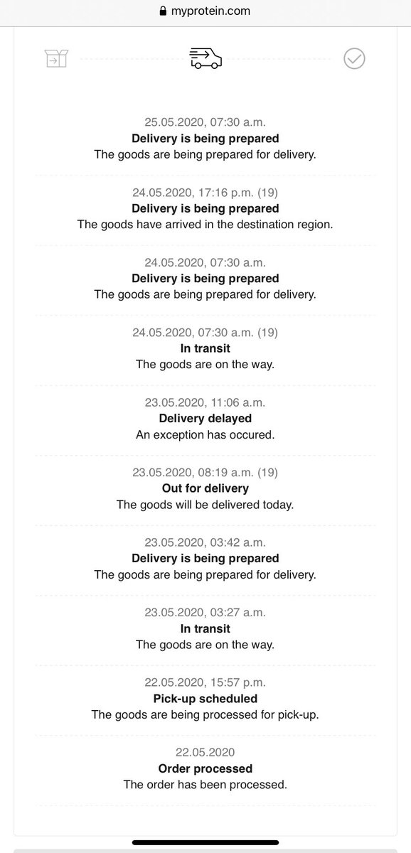 Hey @MyproteinUK @HermesUK_Help  this was due to arrive next day delivery on Saturday, what’s going on?
