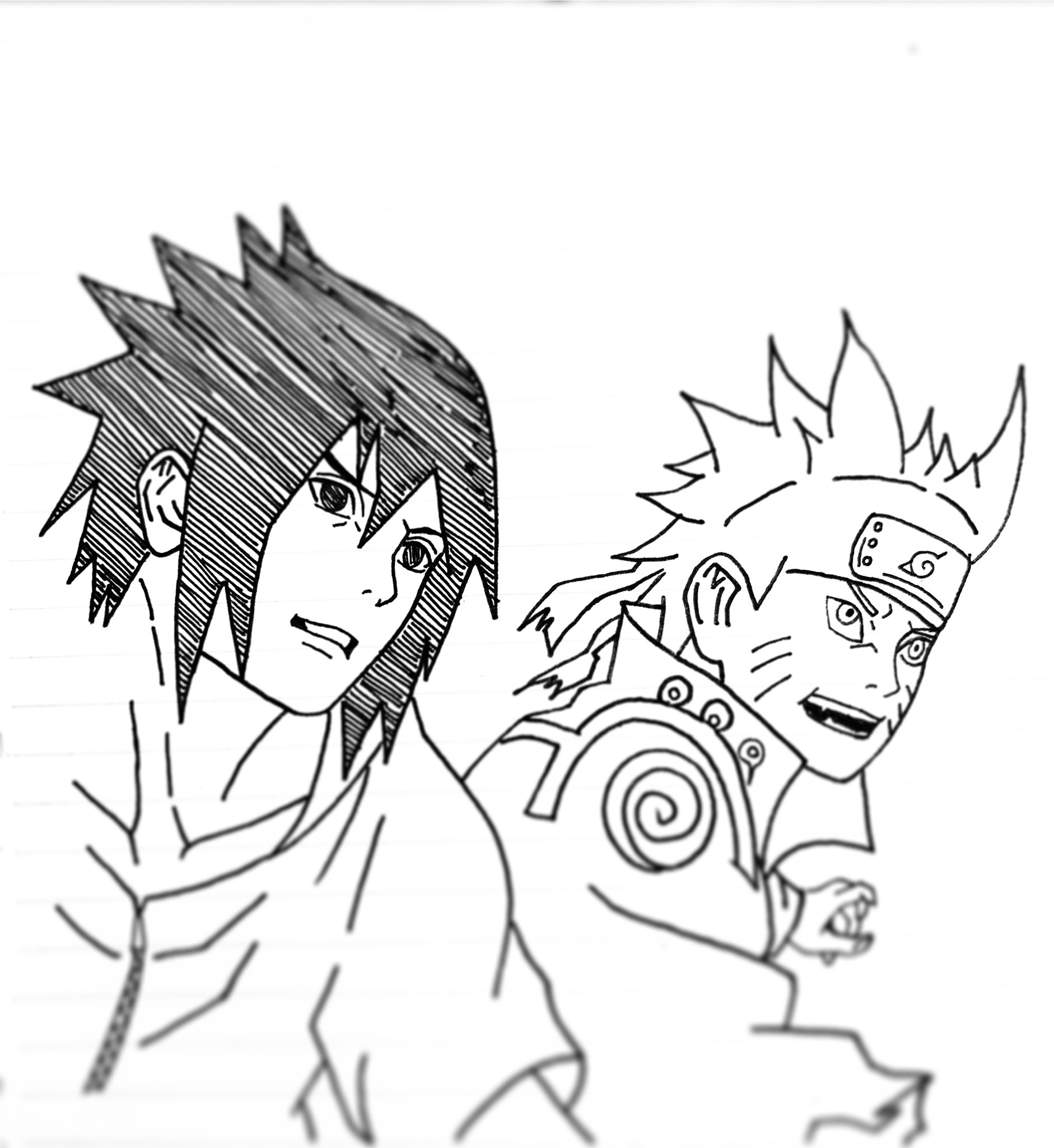 豆粒 仲間 うちは サスケ うずまき ナルト Naruto Naruto ナルト 仲間 うちは サスケ うずまき ナルト イラスト 模写 T Co Vzi6powbzm Twitter