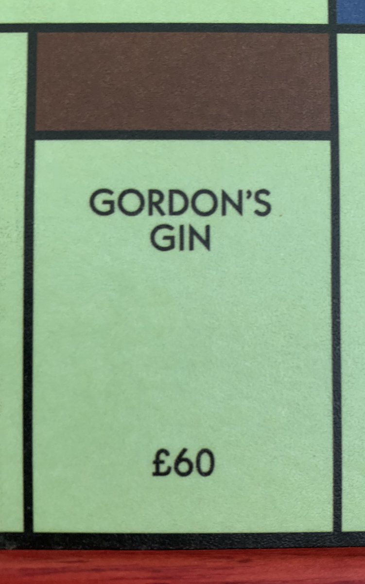 awmudge's tweet photo. By way of a tease for #GinADayMay tomorrow, day 25 shows the Old Kent Road square on @customonopoly’s #Ginopoly print. It’s framed in such a way as to make it playable &amp; I’ve made gin-themed Chance/Community Chest cards - including ‘pay your doctor £50 for a liver transplant’. https://t.co/zFpOwVq2CQ