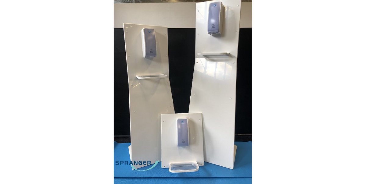SprangerRAS's tweet photo. Unser neuer #Desinfektionsspender aus PP-Weiß, überzeugt mit innovativem und elegantem Design. 
Der Spender ist in drei Größen verfügbar und kann auch nach Maß gefertigt werden.  💙💯
#COVID__19 #Corona https://t.co/H1SIiS56Aw