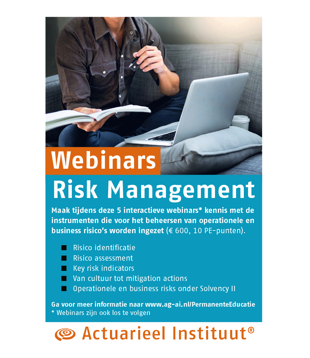 Start vrijdag 29 mei a.s. met de reeks van 5 #webinars over #risicomanagement via lnkd.in/dQbZuVi #riskassessment #riskassessments #riskintelligence