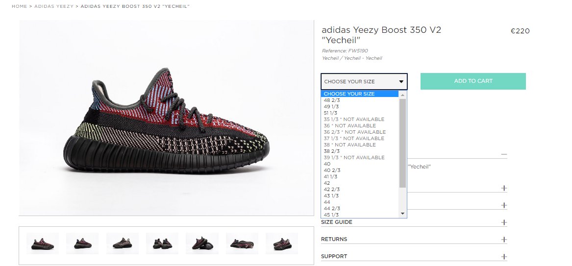 Adidas yeezy boost 350 v2 yecheil Size 10 eBay