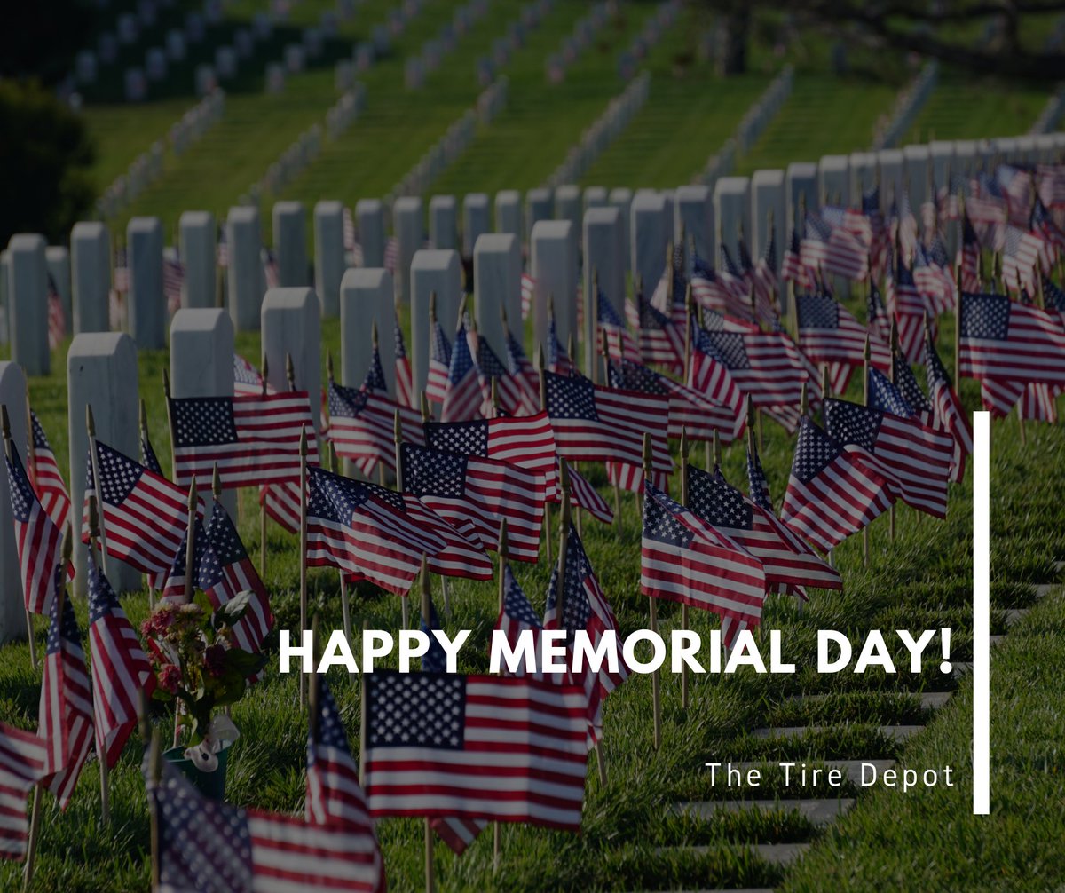 TireDepotCenter's tweet photo. Today we remember all those who made the ultimate sacrifice for our freedoms. 🇺🇲
-
#MemorialDay
#memorialdayweekend2020 #thetiredepot #familyowned https://t.co/bmZrrfvNFF