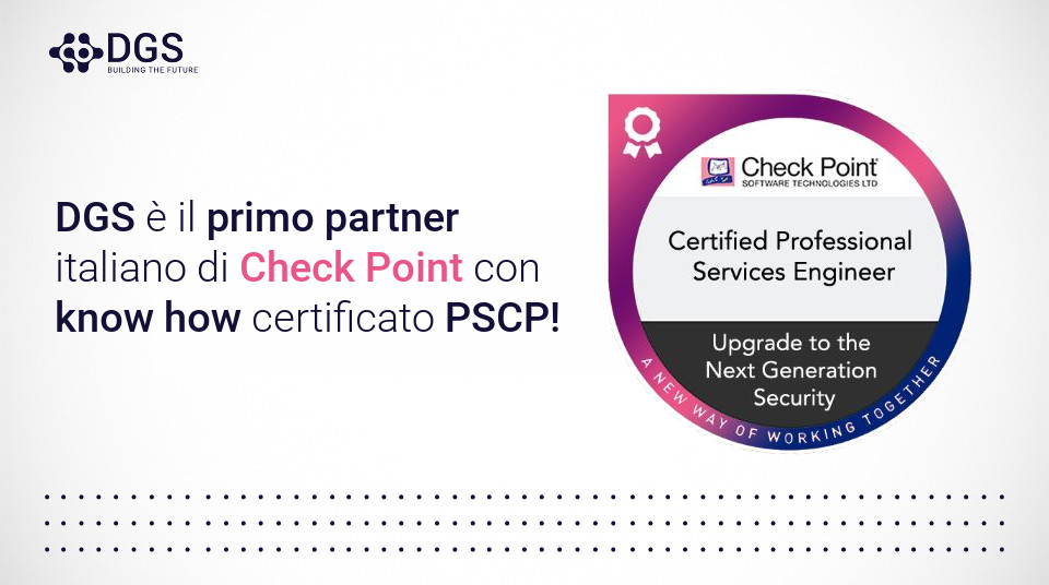 dgs_group's tweet photo. DGS Γ¨ il primo partner italiano di @CheckPointItaly ad aver concluso il percorso di #certificazione #PSCP!
πhttps://t.co/SeFKdwOXwY
#NextGenerationSecurity #ScalableSecurity #DataMigration #CloudSecurity #MobileSecurity #BranchSecurity #ThreatPrevention https://t.co/BF4fx0dr8g