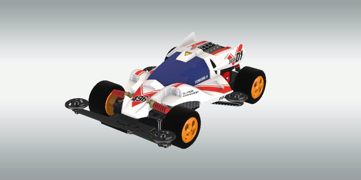 designs_wang's tweet photo. Yessssss (Thanks to my Father's finger, seriously not kidding)
#超速GP #mini4wd #dashyonkuro #superemperor #dash01superemperor #dash01 #ダッシュ01号超皇帝 https://t.co/UkOnUbe7Y3