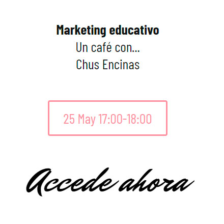 Hoy a las 17 h, no te pierdas el #WebinarSM sobre Marketing Educativo impartido por <a href="/chusencinas/">Chus Encinas</a>, quien hablará de la importancia de llevar el marketing al centro y compartirá los ejes para crear valor de manera eficaz.

➡️ ow.ly/A1xp50zPdKV

#AlRevés
#LaEducaciónNosMueve