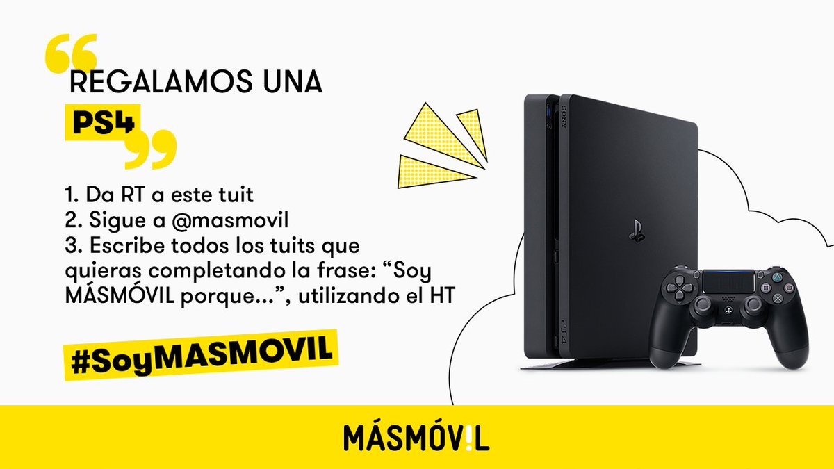 masmovil's tweet photo. 🎮 #CONCURSO en el #DíaDelOrgulloFriki 🎮
 
Soy MÁSMÓVIL porque… ¡ME REGALA UNA PS4!

Ya sabes, a MÁS tuits, MÁS posibilidades. ¡A por ella!

Recuerda usar el HT #SoyMASMOVIL. https://t.co/V7BZq4Lhq3