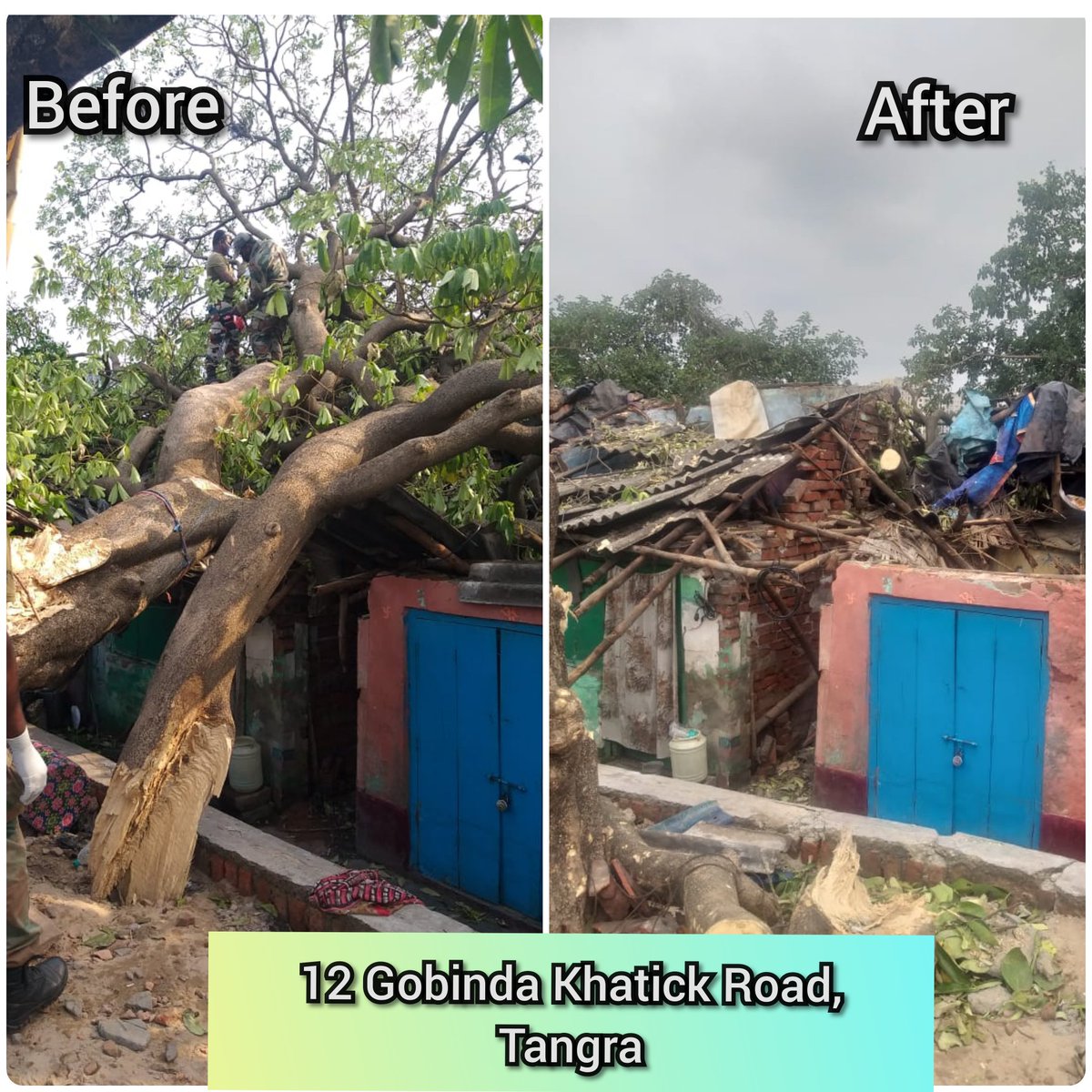 The satisfaction on accomplishment of a Task is always Motivating.

#AmphanAftermath
#PostAmphanRestoration
#WeCareWeDare
@CPKolkata
@KolkataPolice