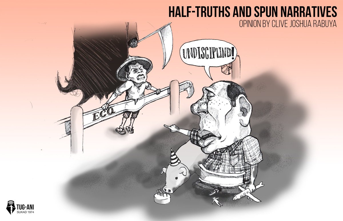 upcebutugani's tweet image. When money is misused and corrupted in thin air, when baseless policies with unclear guidelines go wrong, when families go hungry and children die, we blame our fellow Filipino instead of collectivizing against fabulist oppressors.

#OustDuterte

Read: bit.ly/3ehyicK