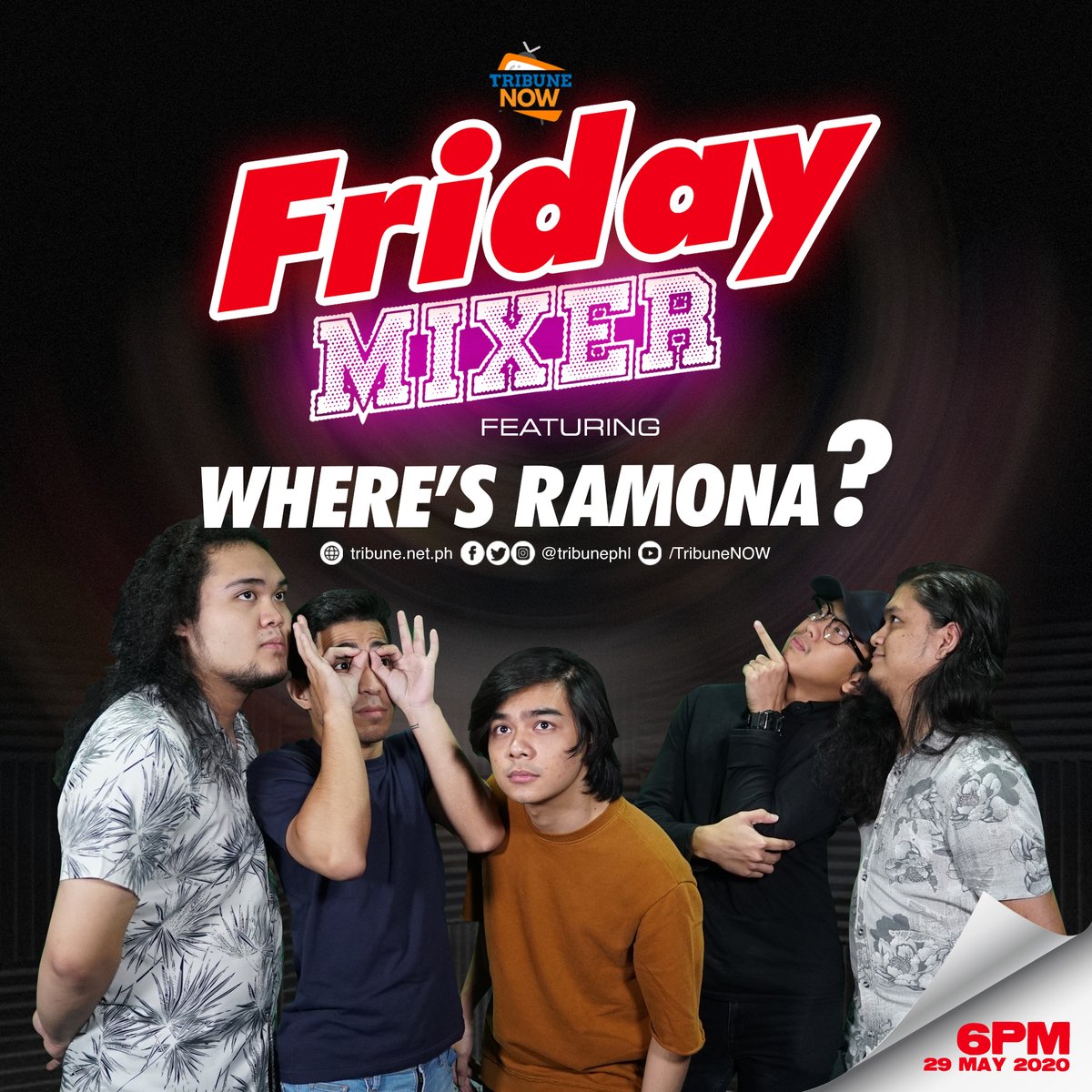 tribunephl's tweet photo. Where's Ramona?

Catch them on TribuneNOW's #FridayMixer this Friday, 29 May at 6pm. Don't forget to subscribe on our YouTube channel TribuneNOW (https://t.co/kT3fEKHsrO)

@WheresRamona https://t.co/KM5c88ilOC