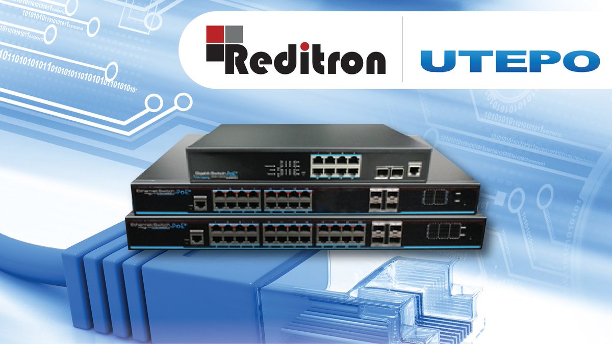Reditron's tweet photo. Utepo switches are specifically designed for the HD video surveillance market. High Speed data forwarding, PoE+ & 6KV surge protection ensure that your switch of choice will deliver fast, reliable video & data transmission whatever the application.
#Reditron #WisNetworks #Utepo https://t.co/PGqrryrgNm