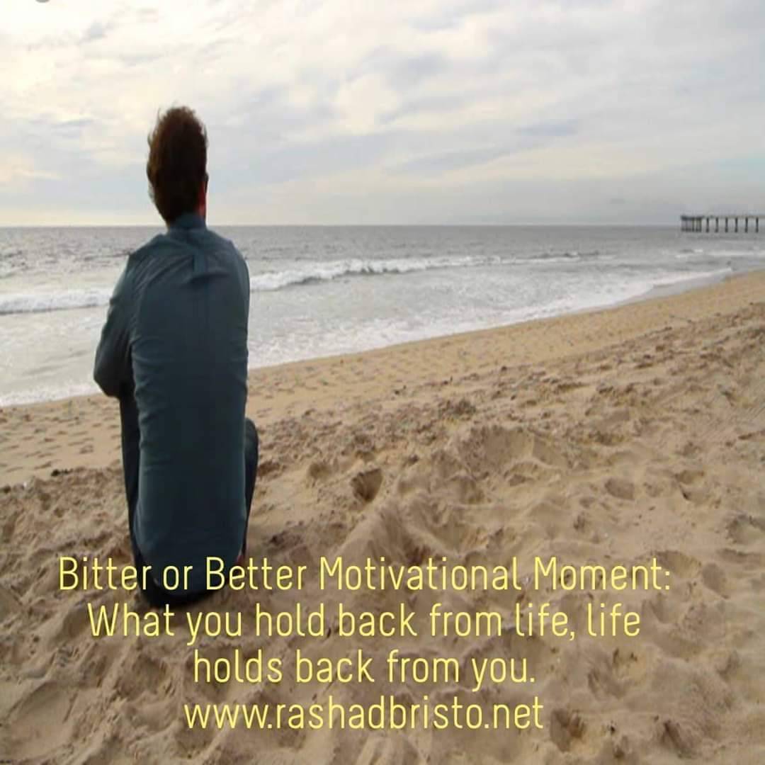 beyondbitternes's tweet image. Morning Motivational Moment:
What you hold back from life, life holds back from you.
+
+
+
#motivation #motivationalmoment #rashadbristo #bitterorbetter #inspirational #activation