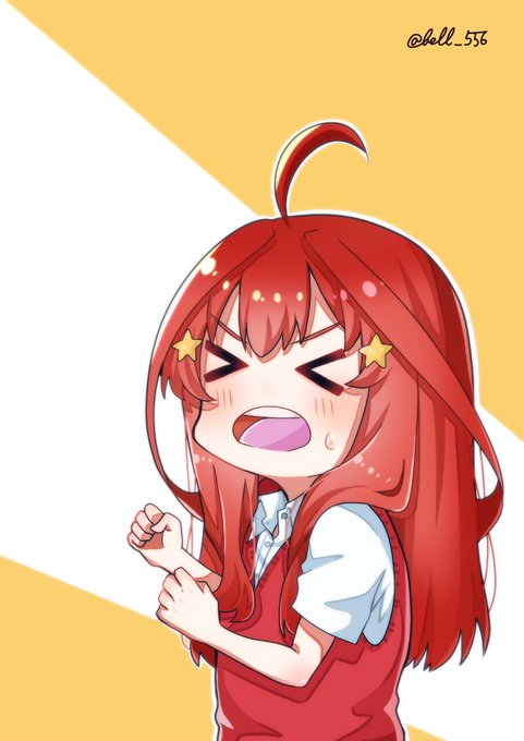 ベルさんがTwitterに投稿した中野五月(五等分の花嫁)のイラスト。