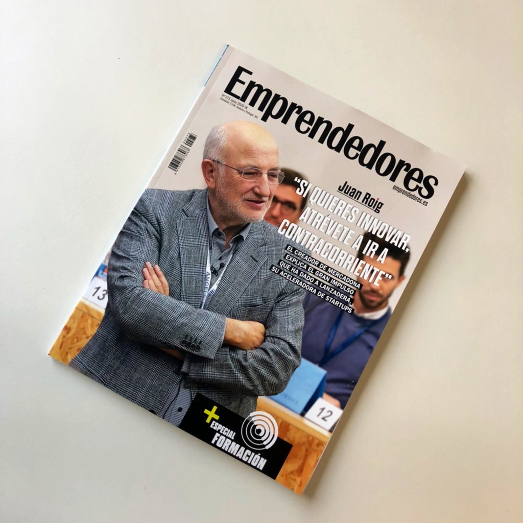 lanzaderaes's tweet photo. ¡Nos hace mucha ilusión este mes ser la portada de la revista @Emprendedores! ❤️ En ella podrás conocer mejor Lanzadera y @marina_empresas, a través de Juan Roig. 🗞 https://t.co/qRp1DKPE2H