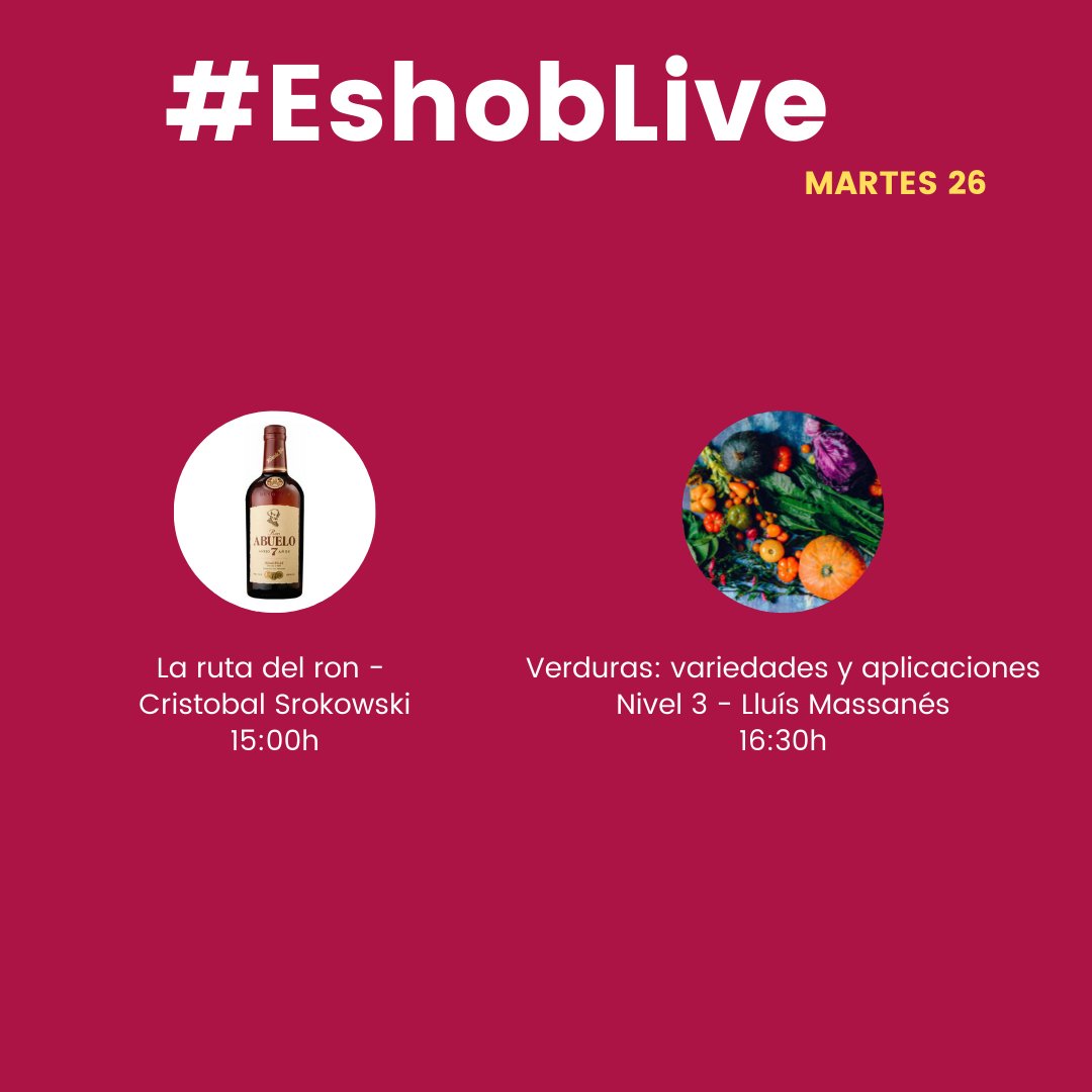 ESHOBescola's tweet photo. 📣 Nuevas formaciones para esta semana en #EshobLive

📝 Inscíbete en: https://t.co/JY2lQZyHYy
 
📹 Y recuerda que puedes visualizar las grabaciones de todos los cursos cuando quieras. https://t.co/y0zLGmLFFq