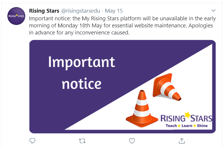 BenoniTraveller's tweet photo. @stephjb1 @risingstarsedu They have updates every Monday. People using them worldwide.  Monday seems to be their update day.   Anyways hopefully flagging for frustrated parents doing school from home at the moment. https://t.co/q316vw5pjG