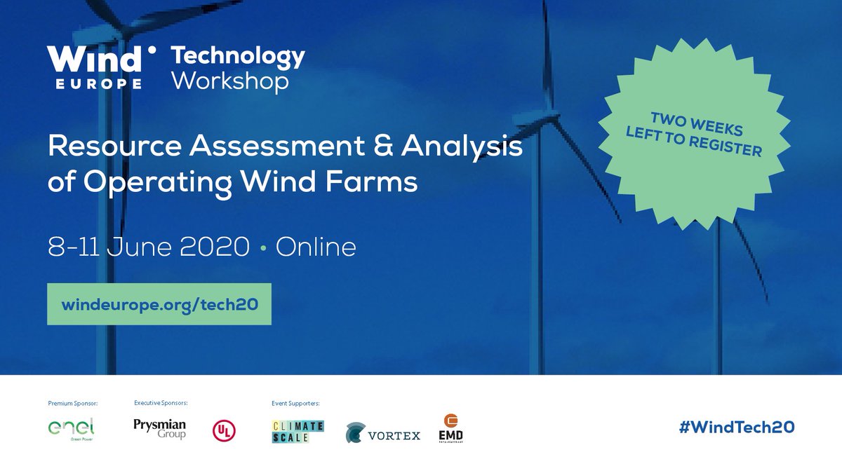 WindEuropeEvent's tweet photo. This year's annual #WindTech20 is bein held entirely #online - We're teaming up with @SpotMe for a top-notch virtual conference experience!💡
Register here: https://t.co/IHb8rm5neq https://t.co/dYUhNEAJLb