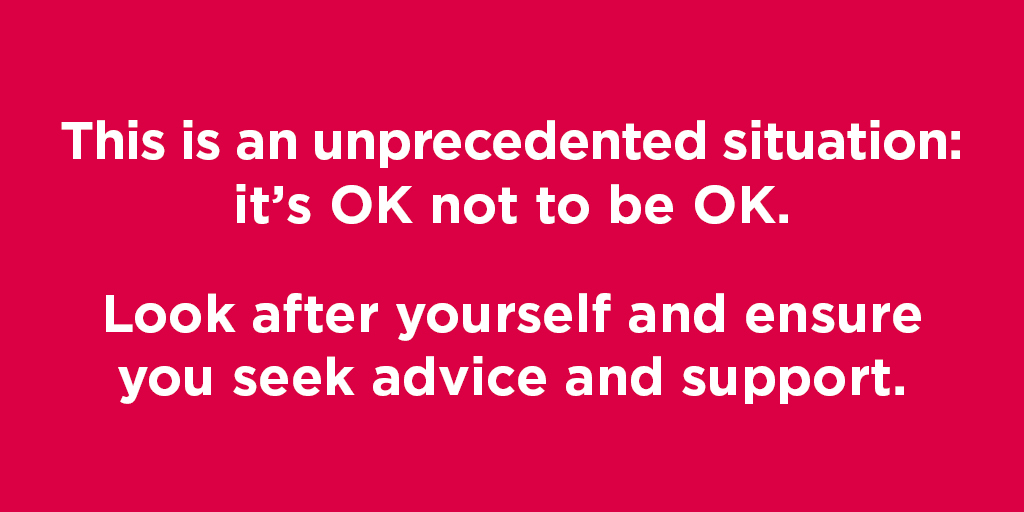 It's normal to feel sad, stressed or overwhelmed during a crisis. These feelings are not a reflection on your ability to do your job. Check out our poster for steps you can take to look after yourself. 💙 bit.ly/39gTNrh