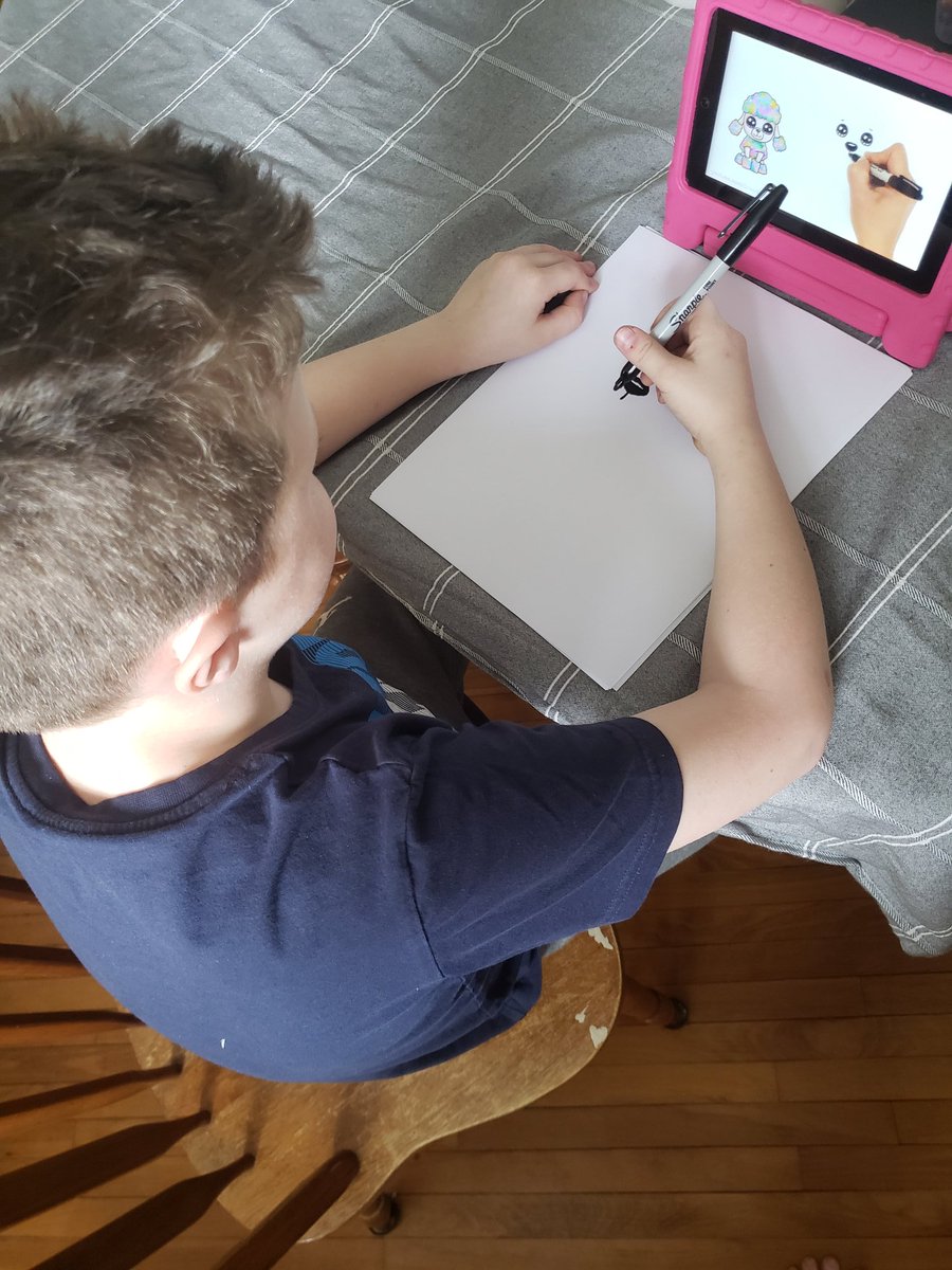 Dawn41973274's tweet photo. Anthony is a very artist he loves to draw @StPeterCES #defenderfamilycontest https://t.co/05u8EEGTHS