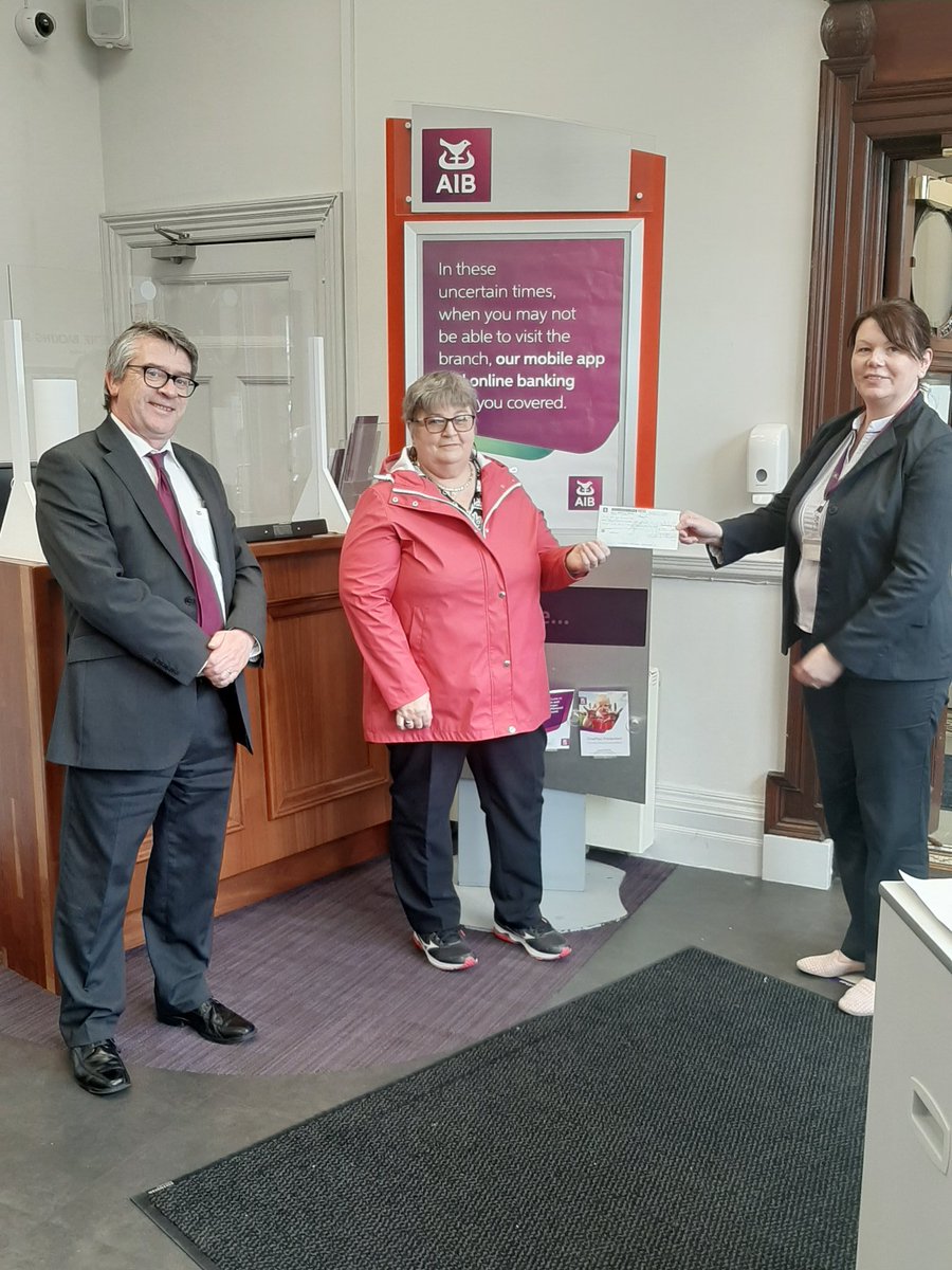 AIB Swinford are proud to support <a href="/MayoRoscHospice/">Mayo/Rosc Hospice</a> and all the work they do in the local community.   In recognition of this we are delighted to make a donation to such a worthy charity. #supportinglocalcommunities
#aibtogether
#backingbrave
