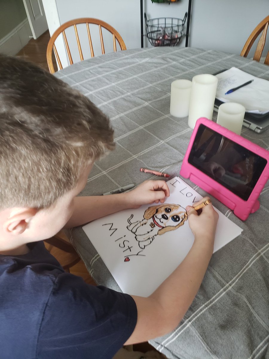 Dawn41973274's tweet photo. Anthony is a very artist he loves to draw @StPeterCES #defenderfamilycontest https://t.co/05u8EEGTHS
