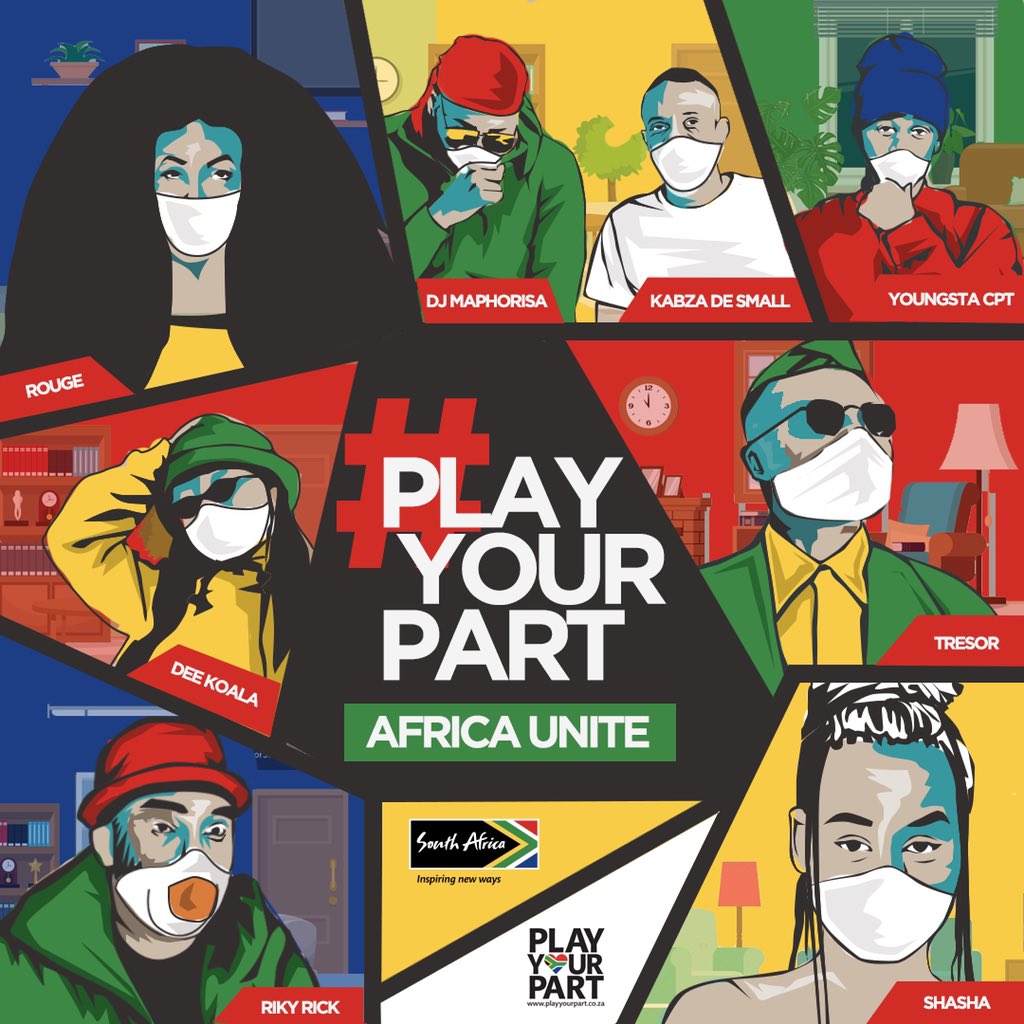🇿🇦 We are proud to have played our part in <a href="/Brand_SA/">@Brand_SA</a>’s latest #PlayYourPartSA campaign to launch the “Africa Unite” track 🇿🇦Commissioned by <a href="/blankkanvasSA/">BLANK KANVAS</a> &amp; Rashid Lombard Inc. Watch the social-distancing safe music video we created here 😷: youtu.be/e-d_08H-8w4