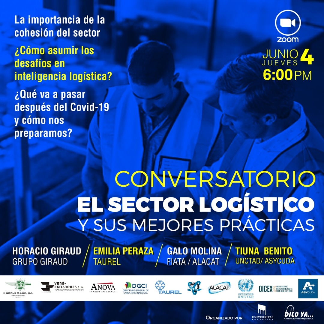 rinconlogistico's tweet photo. #Videoconferencia "Sector logístico y sus mejores prácticas" con intervenciones de @HoracioGiraud, @PerazaGonzalez, @mafegalo y @BenitoTiuna . Para inscribirte ingresa aquí  ↪️ https://t.co/9R7miuq9Yz Organizan @Diloya y @Universitasf_ 
#UniversitasEstáContigo #RincónLogístico https://t.co/UVd9l9DSxW