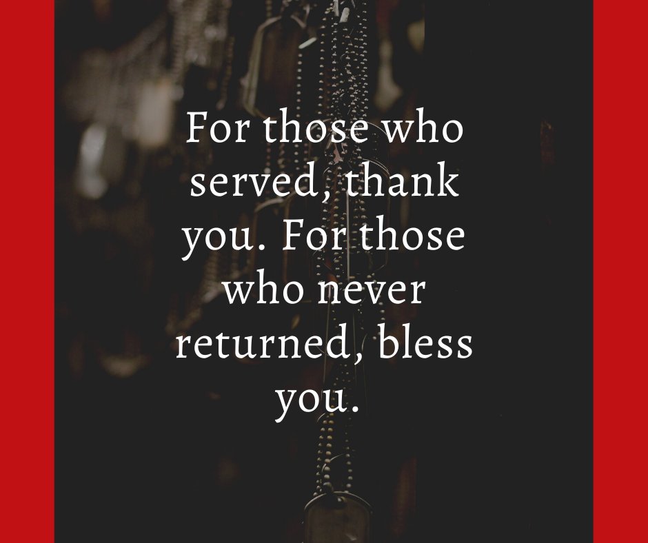 Happy Memorial Day to the many who lost their lives in service to this country. You are not forgotten. Have a safe and happy Holiday. #MemorialDay2020