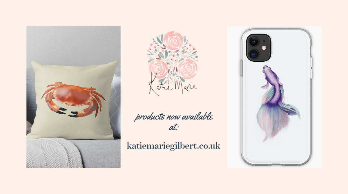 My designs are now available to purchase at katiemariegilbert.co.uk/products

#shop #products #design #fabric #fashion #home #office #travel #tech #accessories #print #pattern