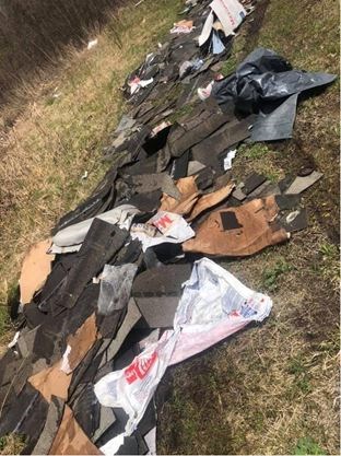 InOttValley's tweet photo. Lanark County Ontario Provincial Police (OPP) is seeking assistance from the public to help identify the person responsible for dumping used roofing materials along Derry Side Road in Beckwith Township recently https://t.co/8wE8erXpwS #ottnews #ottawavalley https://t.co/epOBKF407Q