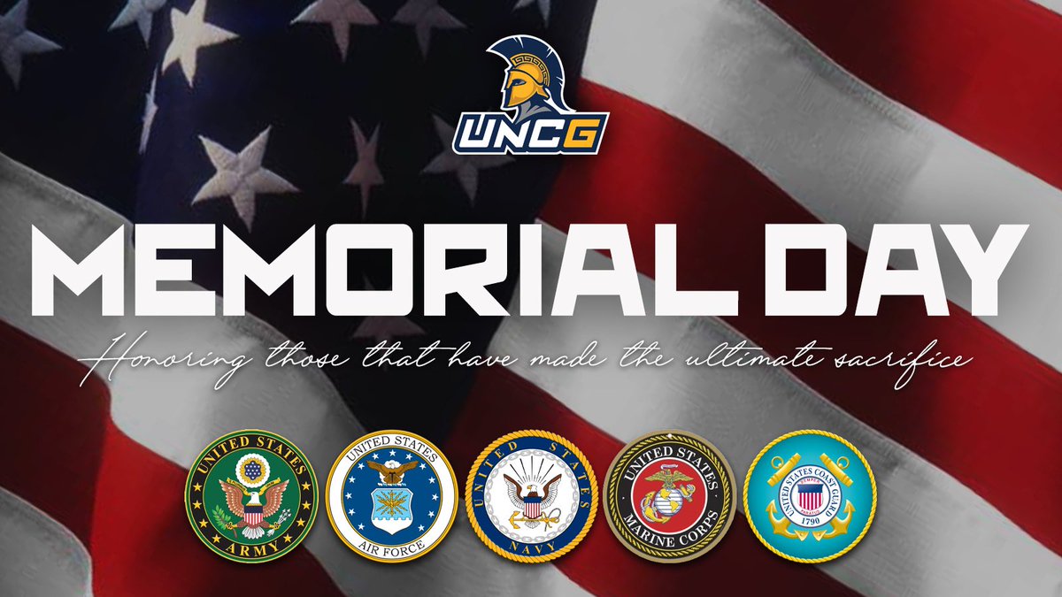 uncgspartans's tweet photo. To the Spartans and many more service members that have made the ultimate sacrifice, we remember you today and every day. Thank you. #MemorialDay https://t.co/2XEDOZRX8K