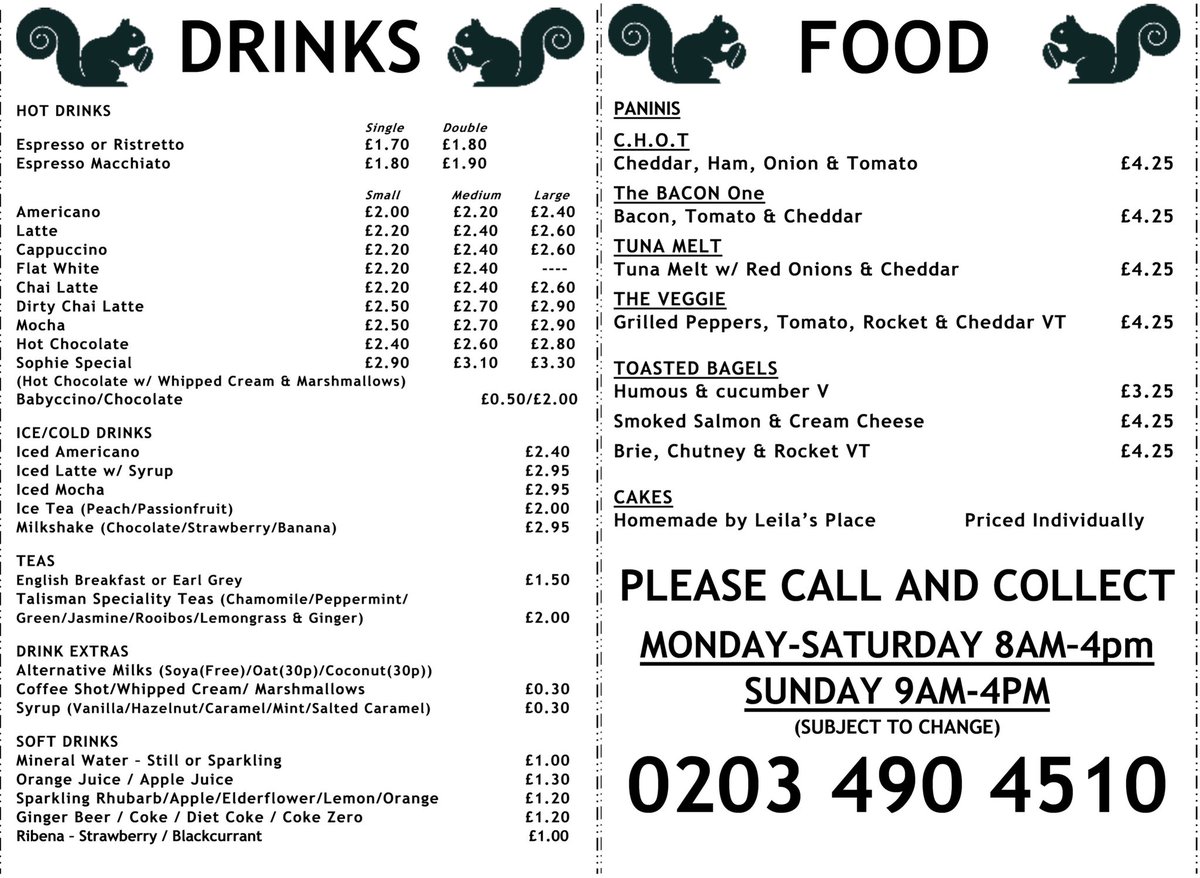 NEW OPENING TIMES 

LOCKDOWN MENU
(UPDATED)